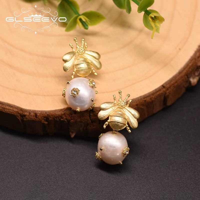 Boucles d'oreilles en perles d'eau douce naturelles