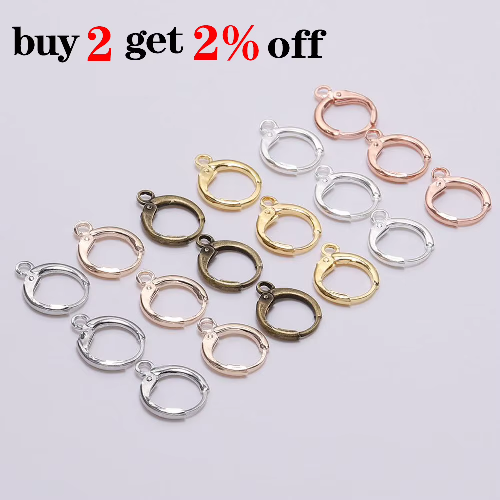 20 pièces/lot 14x12mm or France levier boucle d'oreille crochets paramètres de fil boucles d'oreilles de Base cerceaux pour la fabrication de bijoux trouver des fournitures