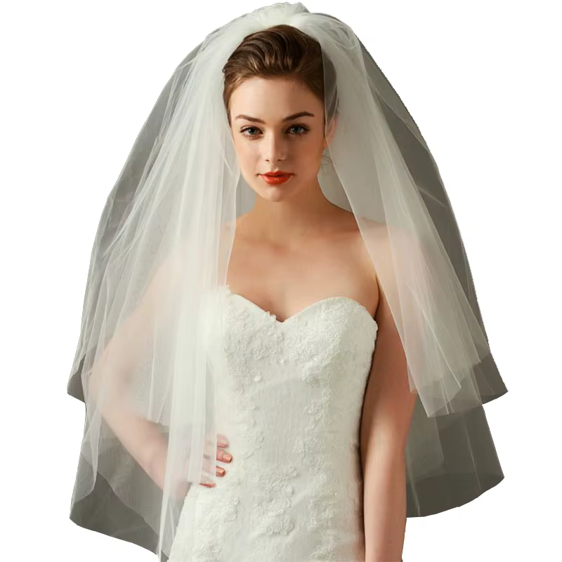 Voile de mariée Simple en Tulle blanc ivoire