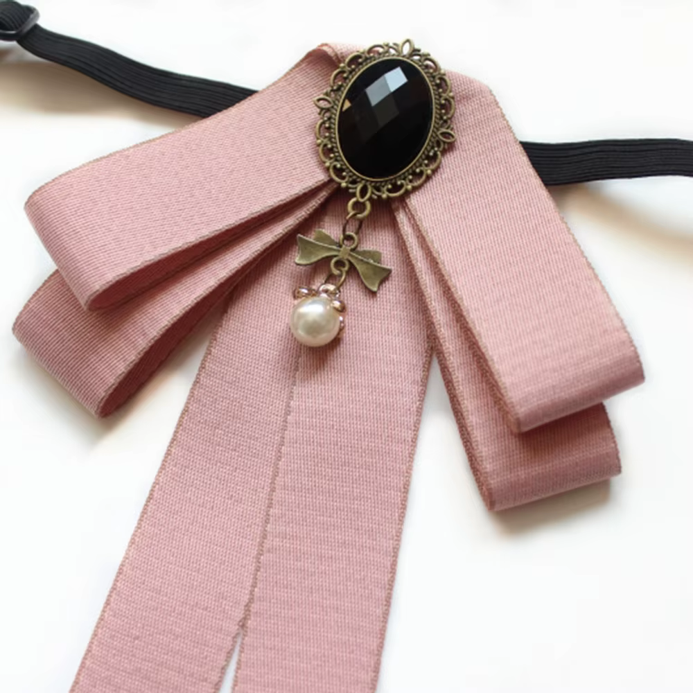 Broche à pampilles en ruban de perles diamantées pour filles