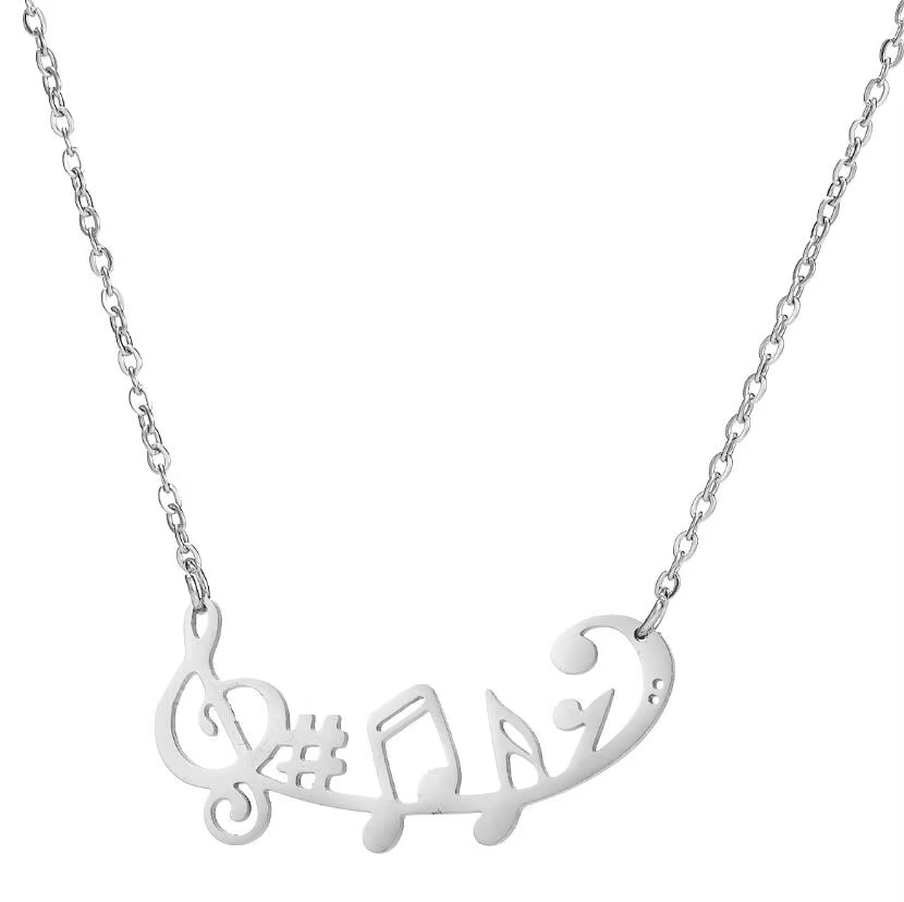 Collier Simple en acier inoxydable pour femmes et filles