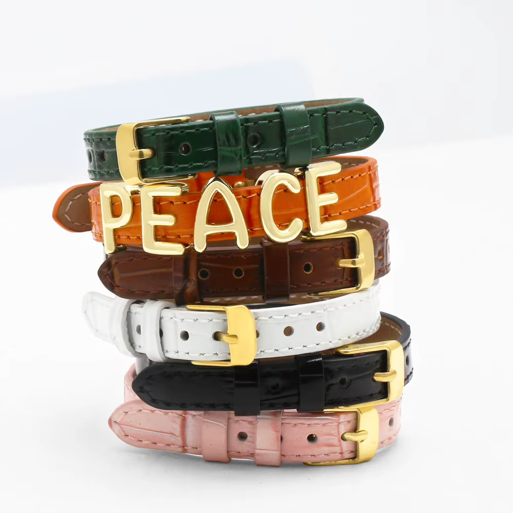 OCESRIO tendance multicolore en cuir véritable Bracelet chaîne ceinture cuivre réglable à la main bijoux à bricoler soi-même faisant des fournitures brtg04