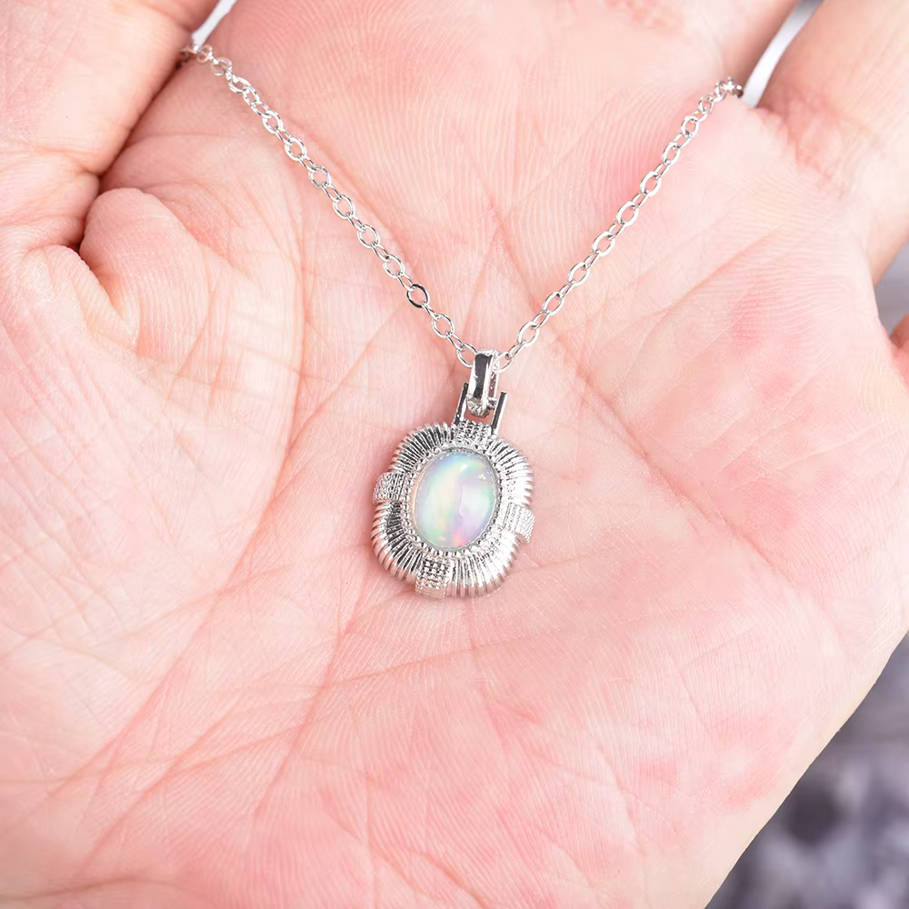 Collier avec pendentif naren opale pour femme et fille