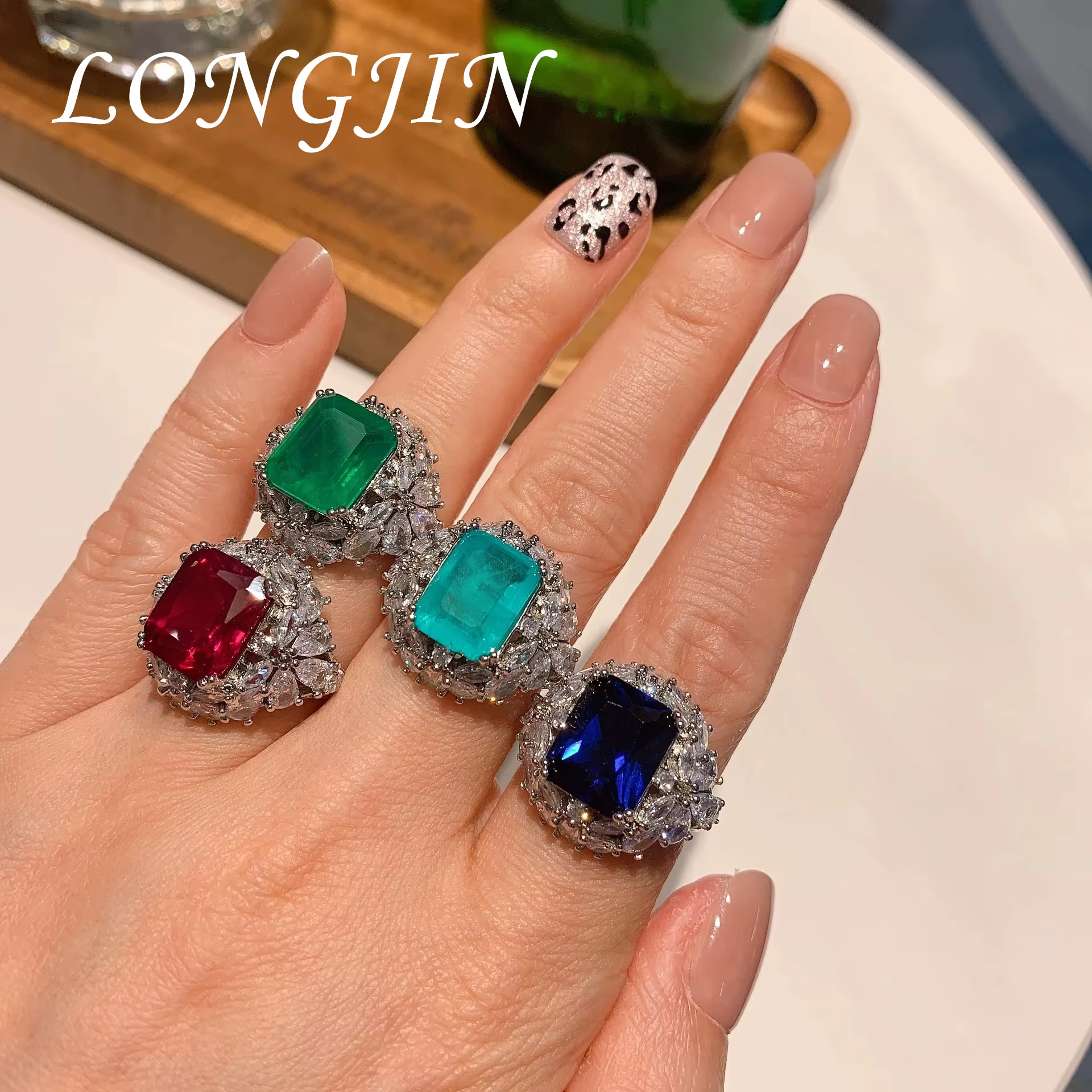 Bague de Fiançailles Rétro avec Ouverture Réglable pour Femme