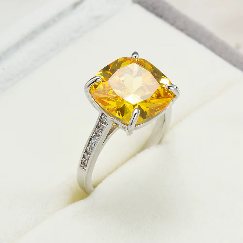 Bague de mariage en argent regardé 925 pour femme
