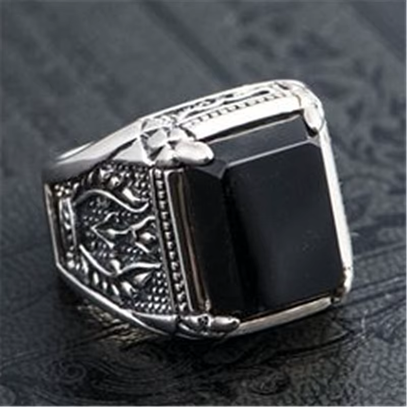 Nouvelle bague vintage en argent sterling 925 pour homme et femme