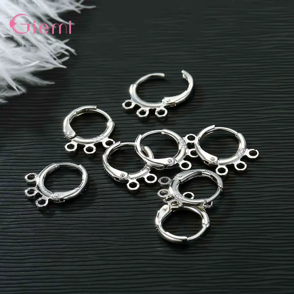 Nouveautés en gros 925 argent cerceau boucle d'oreille bricolage accessoire à la main