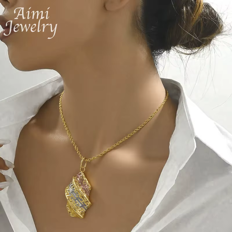 Ensemble de bijoux plaqués or de dubaï pour femmes