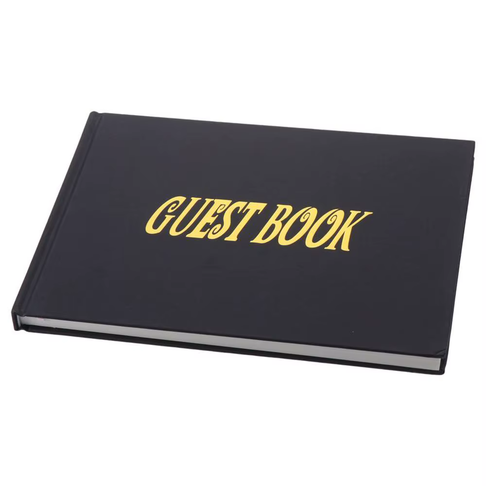 Livre d'or de mariage en papier doré