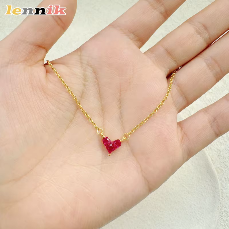 Collier de luxe en forme de cœur pour femmes