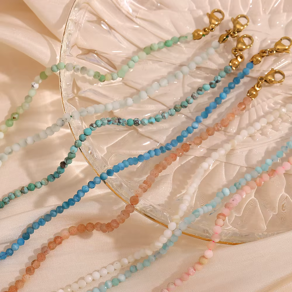 E.B.belle-Perles en Pierre Naturelle pour Femme