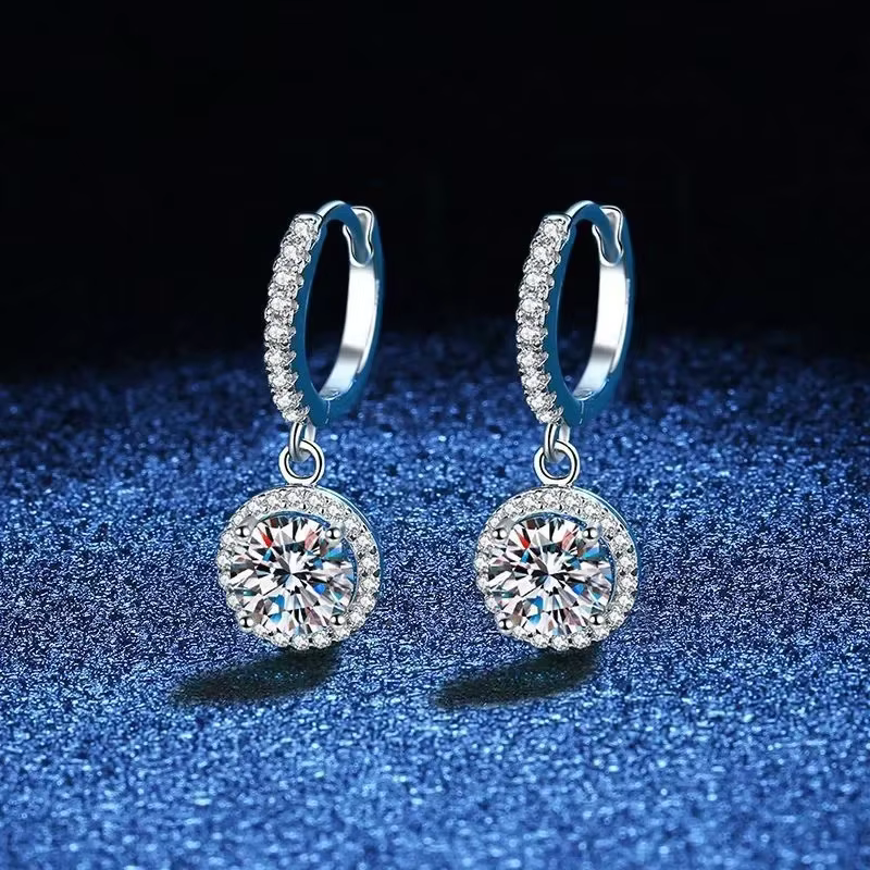 Boucles d'oreilles rondes en argent Sterling 925 pour femmes