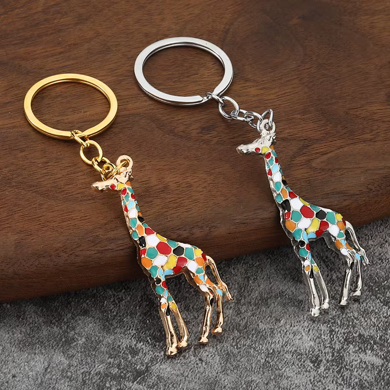 Porte-clés girafe coloré et créatif pour femme