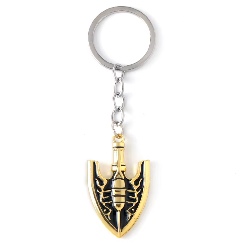 Anime JOJOS BIZARRE ADVENTURE porte-clés Kujo Jotaro flèche pendentif en métal chaîne ras du cou colliers charme bijoux cadeau