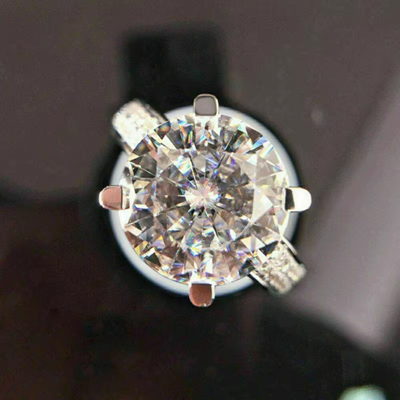 Huretailers-Bague de fiançailles de mariage classique pour femme
