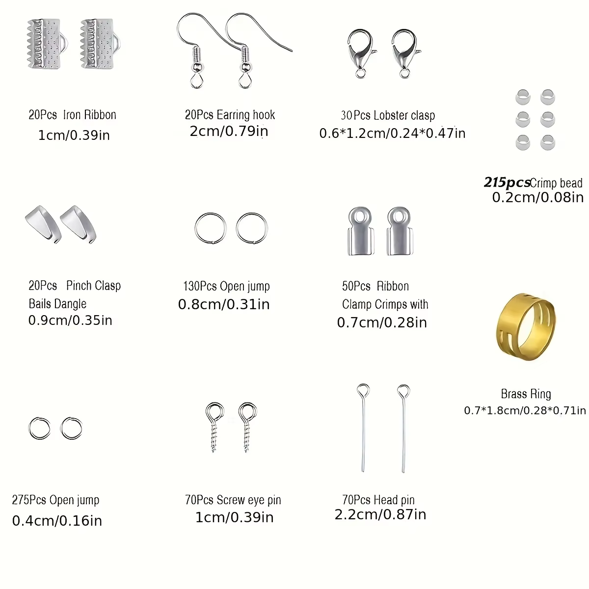 Kit de fabrication de bijoux 900 pièces