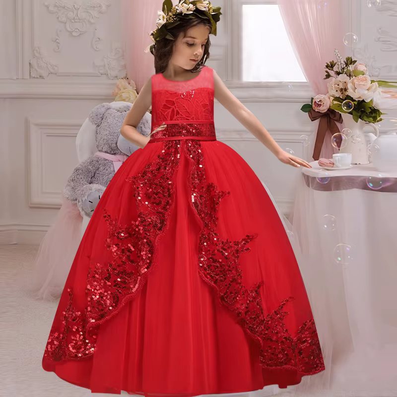 Robe de mariée longue pour filles