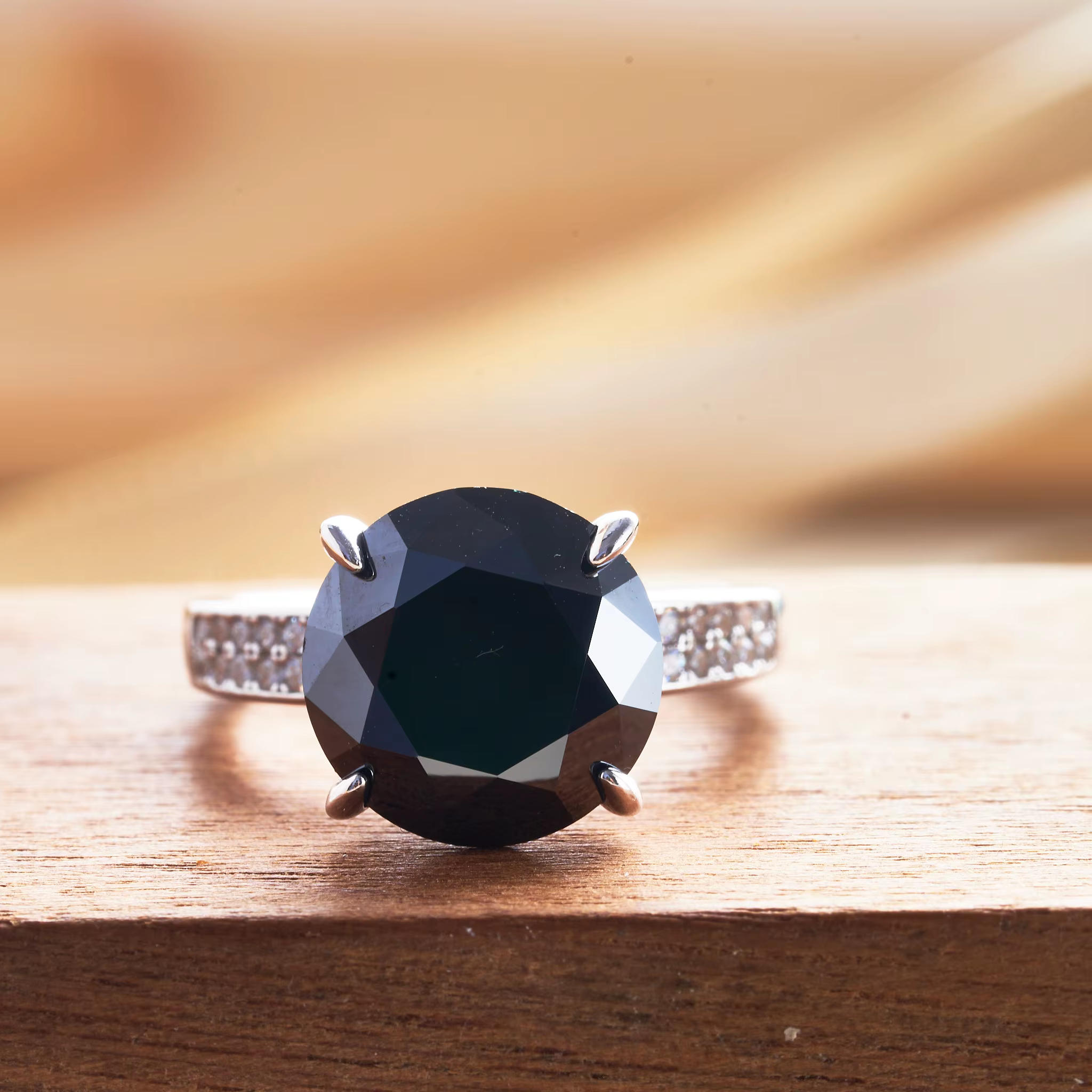 Bague en moissanite de 11 mm