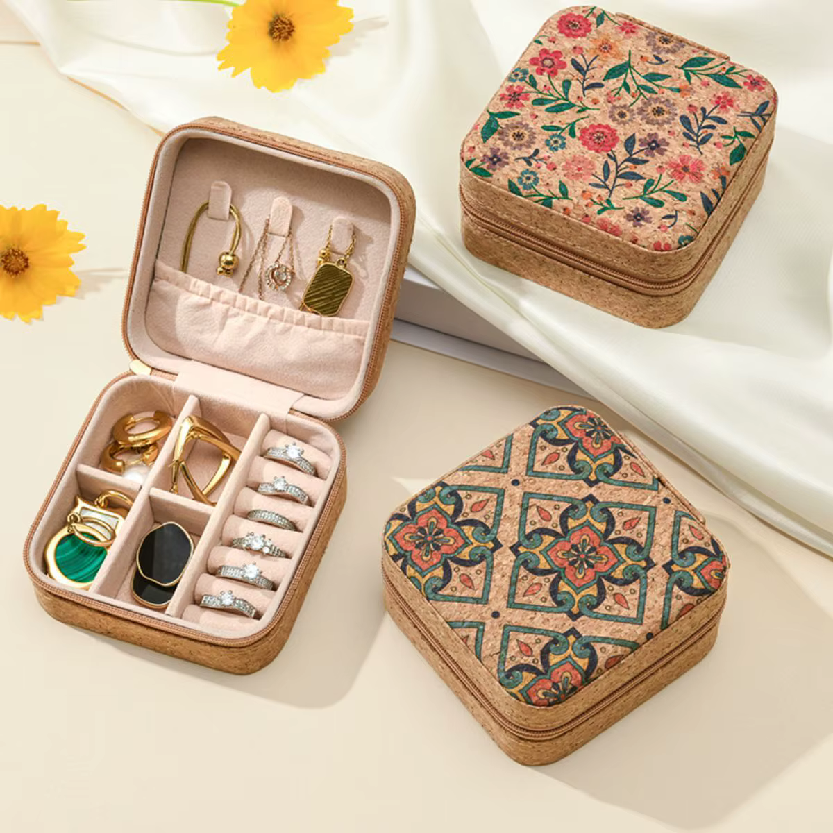 Mini boîte de rangement portable pour bijoux