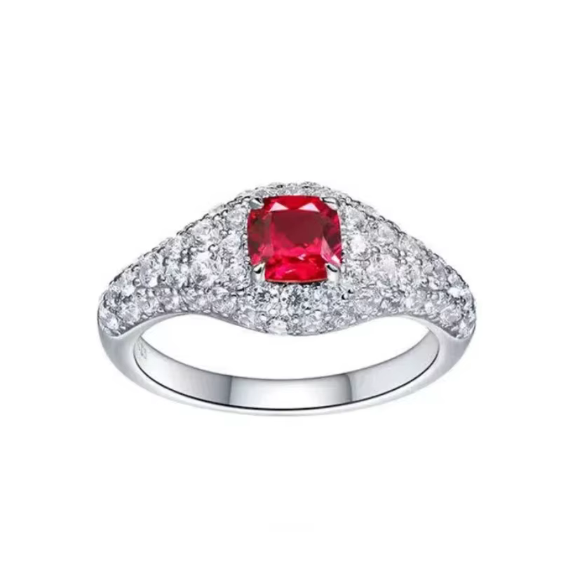 Gem Seal-Ensemble de bijoux de luxe en diamant pour femme, anneau d'adrénaux cultivés en laboratoire, argent pur 925, plaqué or, polyvalent pour 03/3