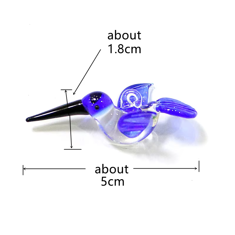2 pièces clear mini hummingbird pendentif en verre adorable oiseau charme décorations pour diy bijoux colliers faire des accessoires ou des bonsaï de jardin micro paysage décoration compléments
