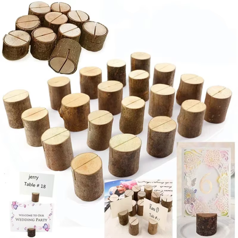 Porte-cartes en bois pour lieu de mariage 10 pièces