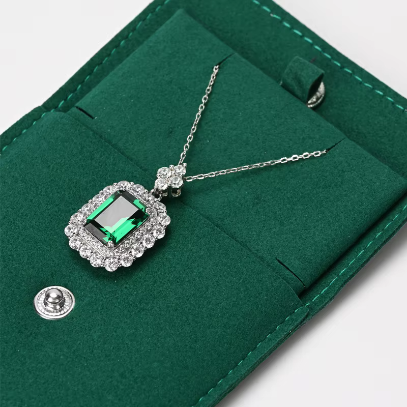 Oirlv Luxueux pochette à bijoux en velours 5 pièces
