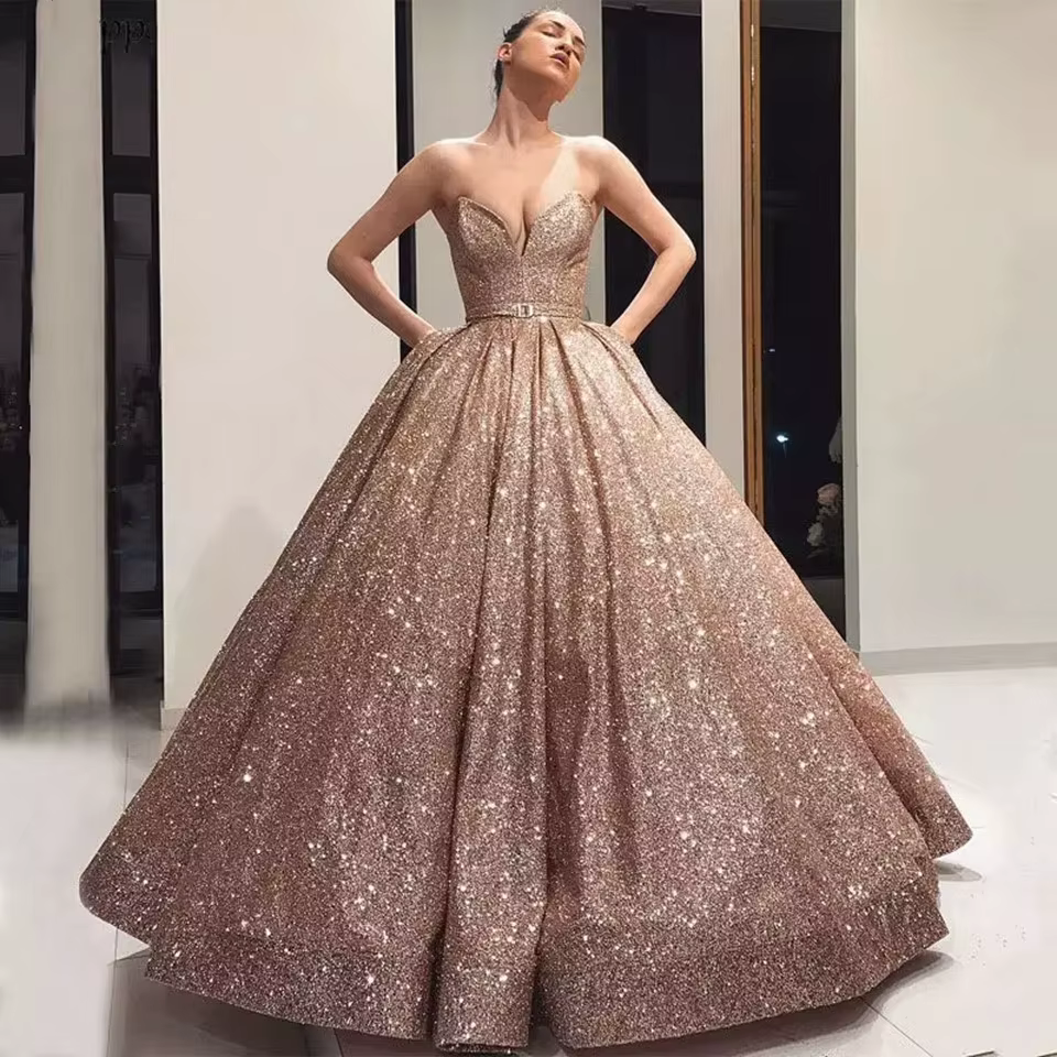 Champane – robe De soirée trapèze