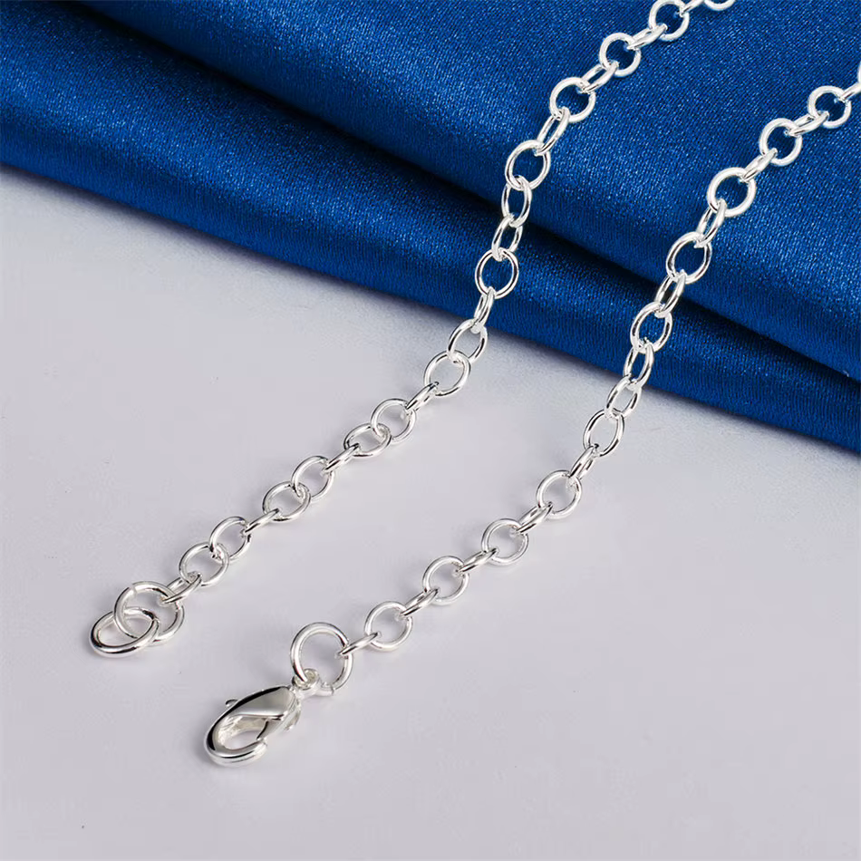 Collier Cadenas d'Amour Exquis en Argent Sterling 925 pour Femme – Accessoire de Mode Élégant pour Fête et Fiançailles