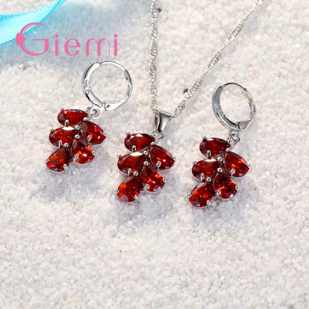 Breloque mode 925 en argent Sterling femmes bijoux ensembles jolis cadeaux pour partenaire féminin Pip pendentif collier et boucles d'oreilles