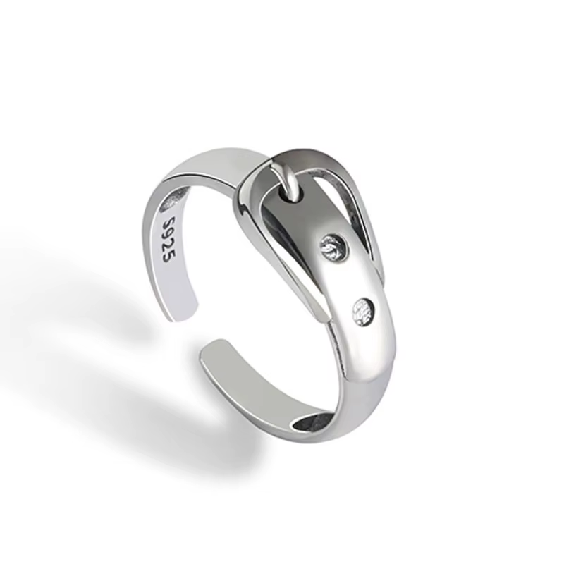 Nouveauté ceinture en argent sterling 925 ​ Bagues réglables pour femmes