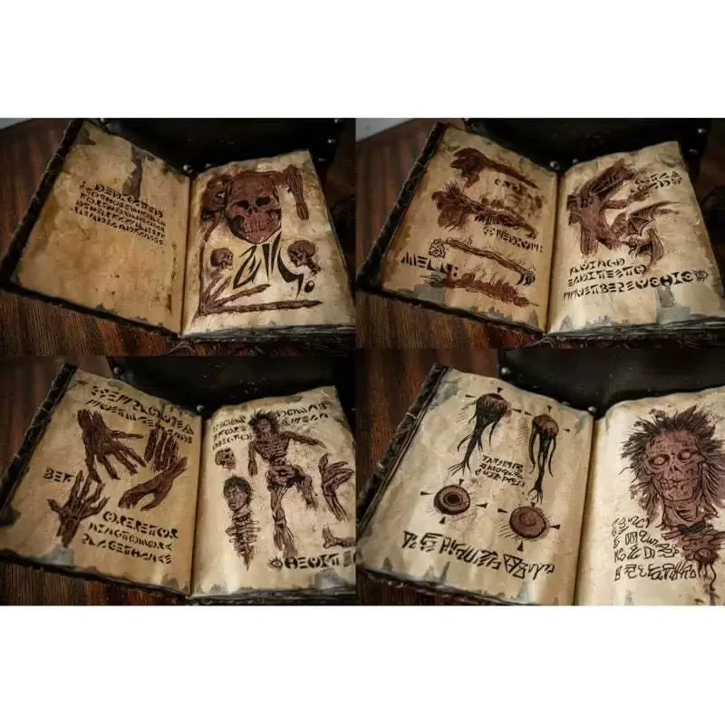 Nouveau Necronomicon livre de magie sombre accessoire démon mal morts-vivants autel rituel invocation