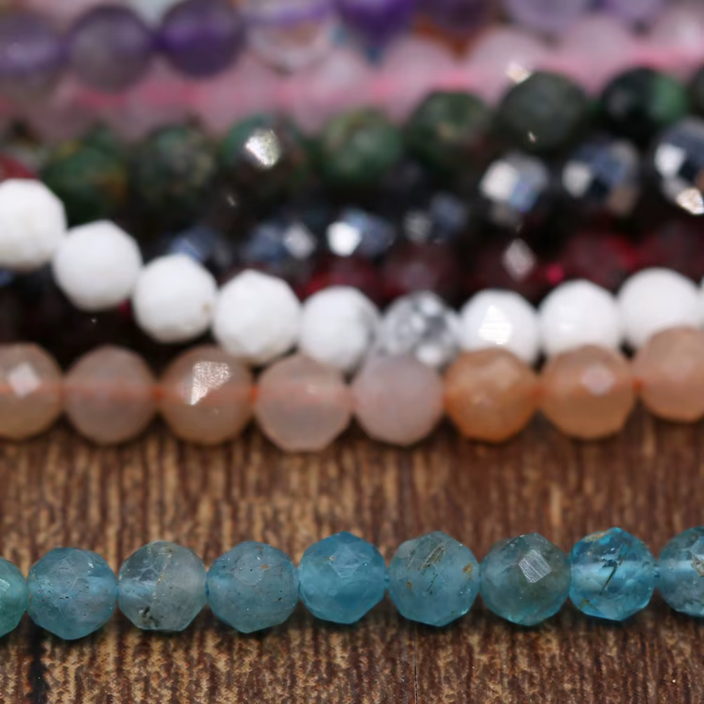 Perles à Facettes en Pierre Naturelle