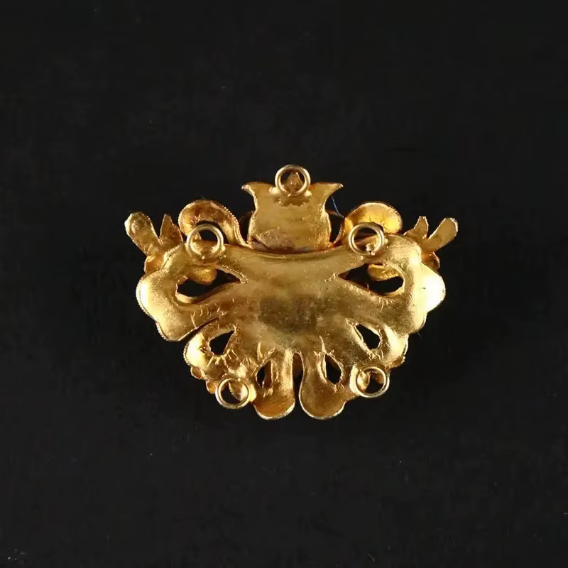 Broche de styliste en porcelaine émaillée pour femme