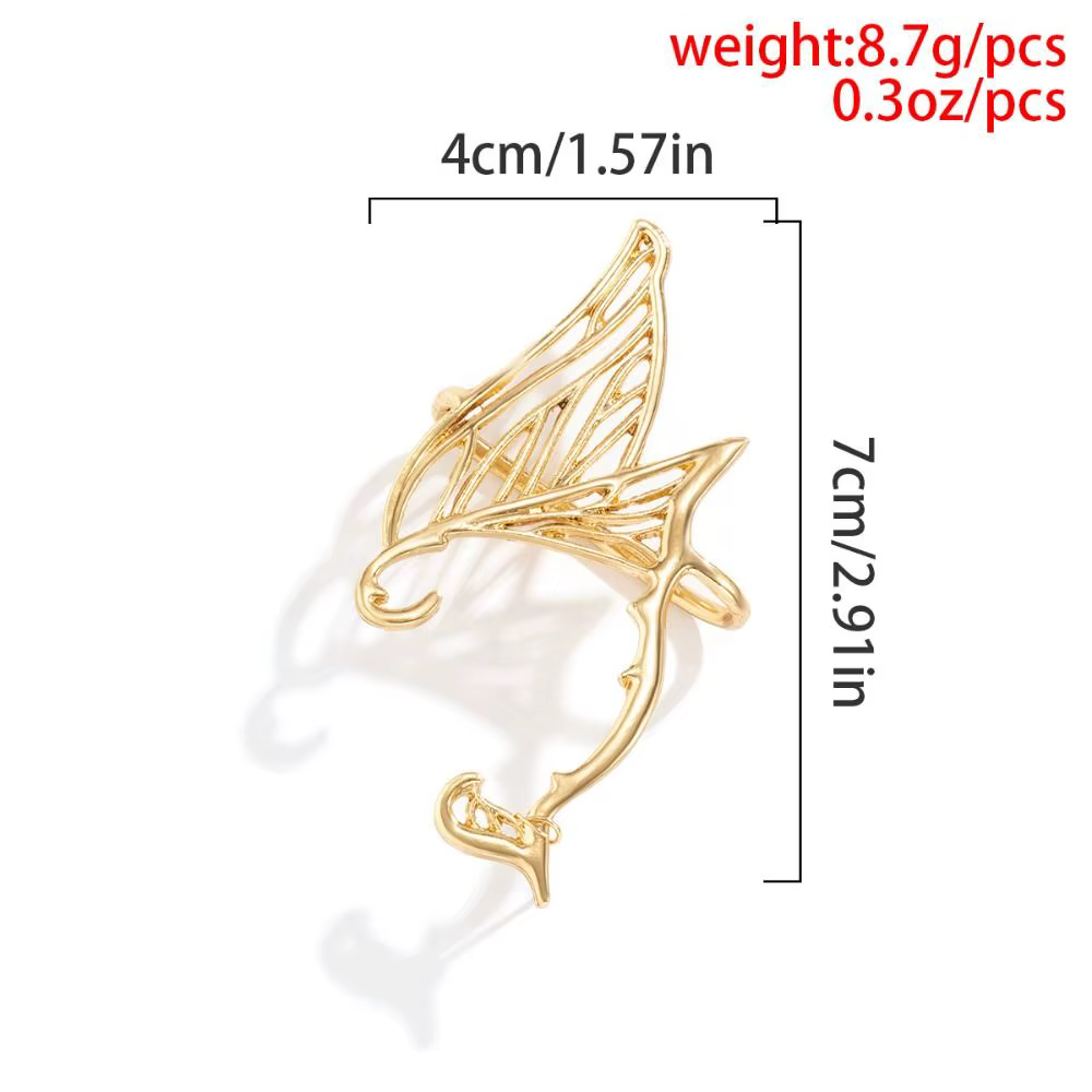 Clip d'oreille elfe couleur or Antique