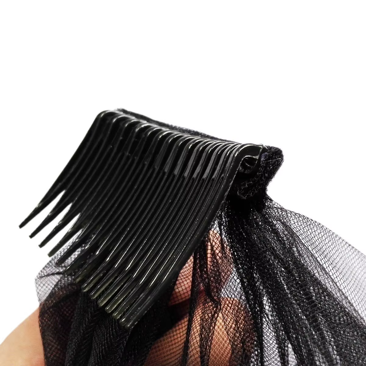 Voile de mariée d'Halloween pour femmes avec bord en dentelle