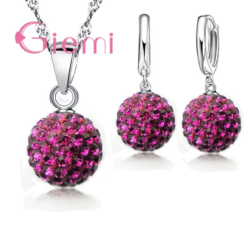 Ensemble de bijoux en argent regardé 925 pour femme