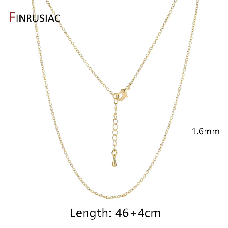 Chaînes de collier plaquées or véritable 14K pour la fabrication de bijoux