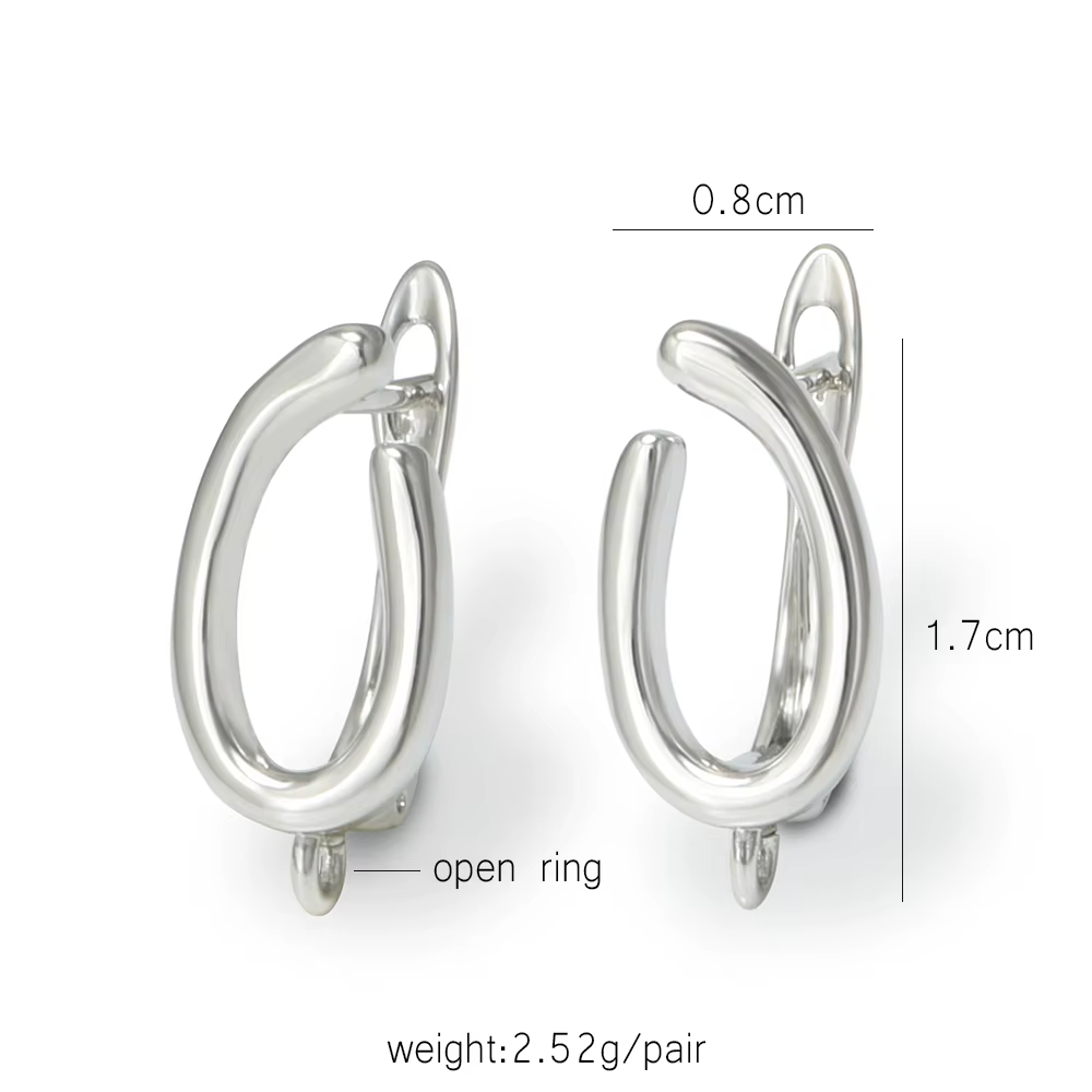 YANASI 1 paire de NOUVEAUX crochets de boucles d'oreilles en 5 couleurs (noir/plaqué or 18 carats) – Accessoires pour la fabrication de bijoux DIY