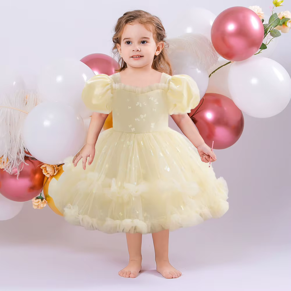 Robes superposées moelleuses pour bébés filles