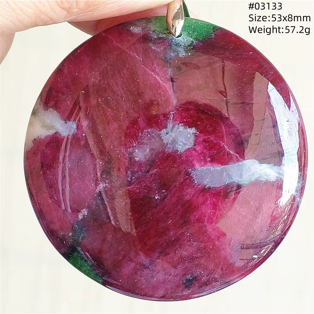 Pendentif rubis rouge naturel