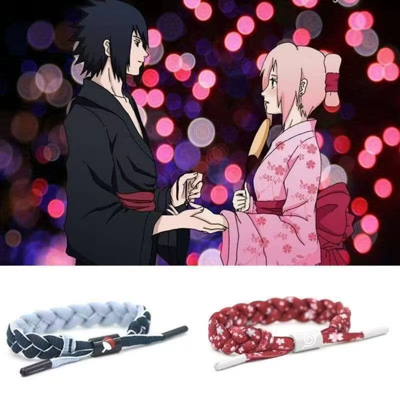 Ensemble de bijoux tissés Naruto Anime