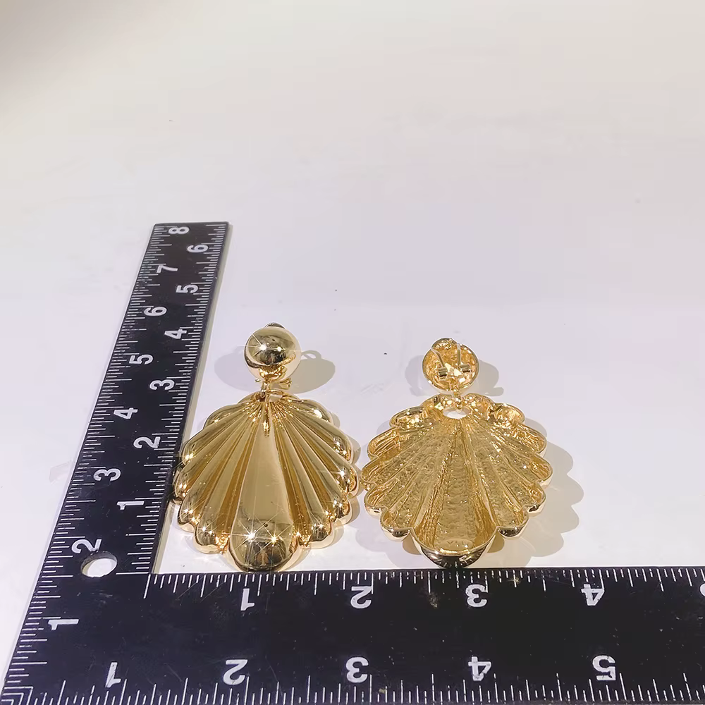 Grandes boucles d'oreilles italiennes en or 18 carats