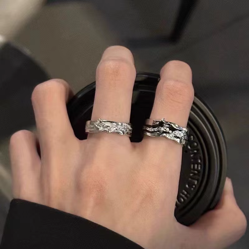 Bague gothique vent foncé Starlight pour femmes et hommes