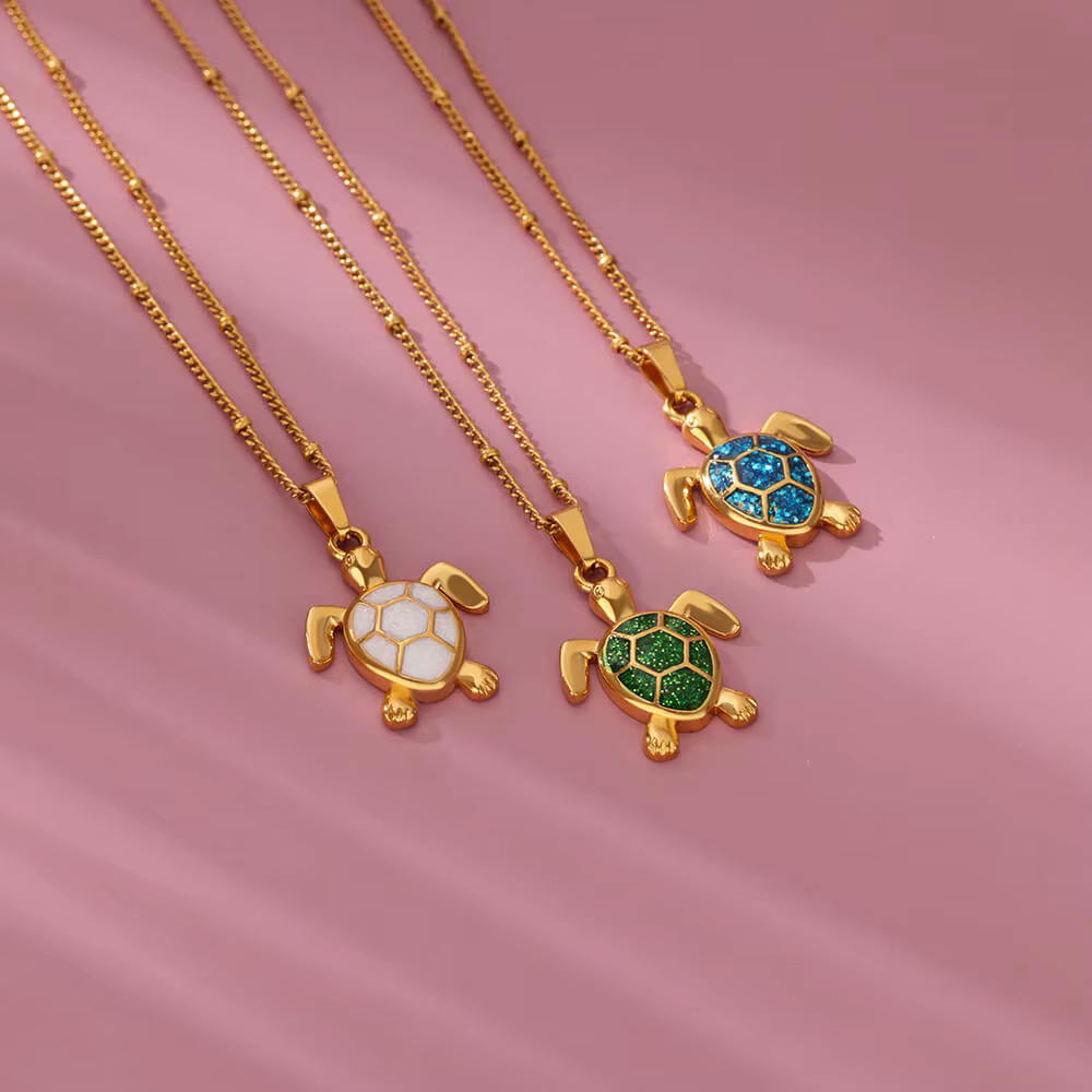 Collier pendentif tortue pour femme