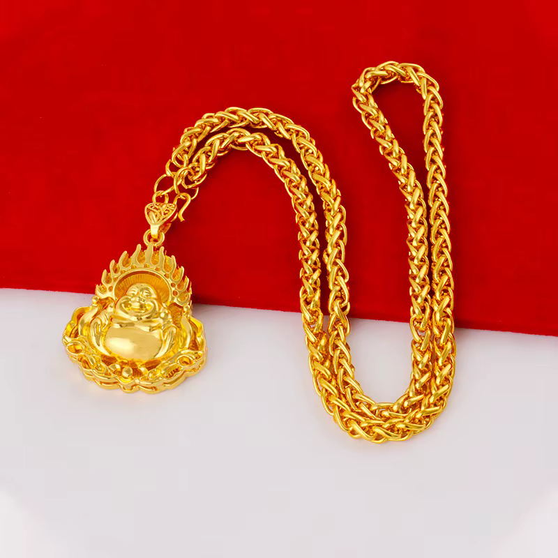 Collier pour homme en or véritable 24 carats