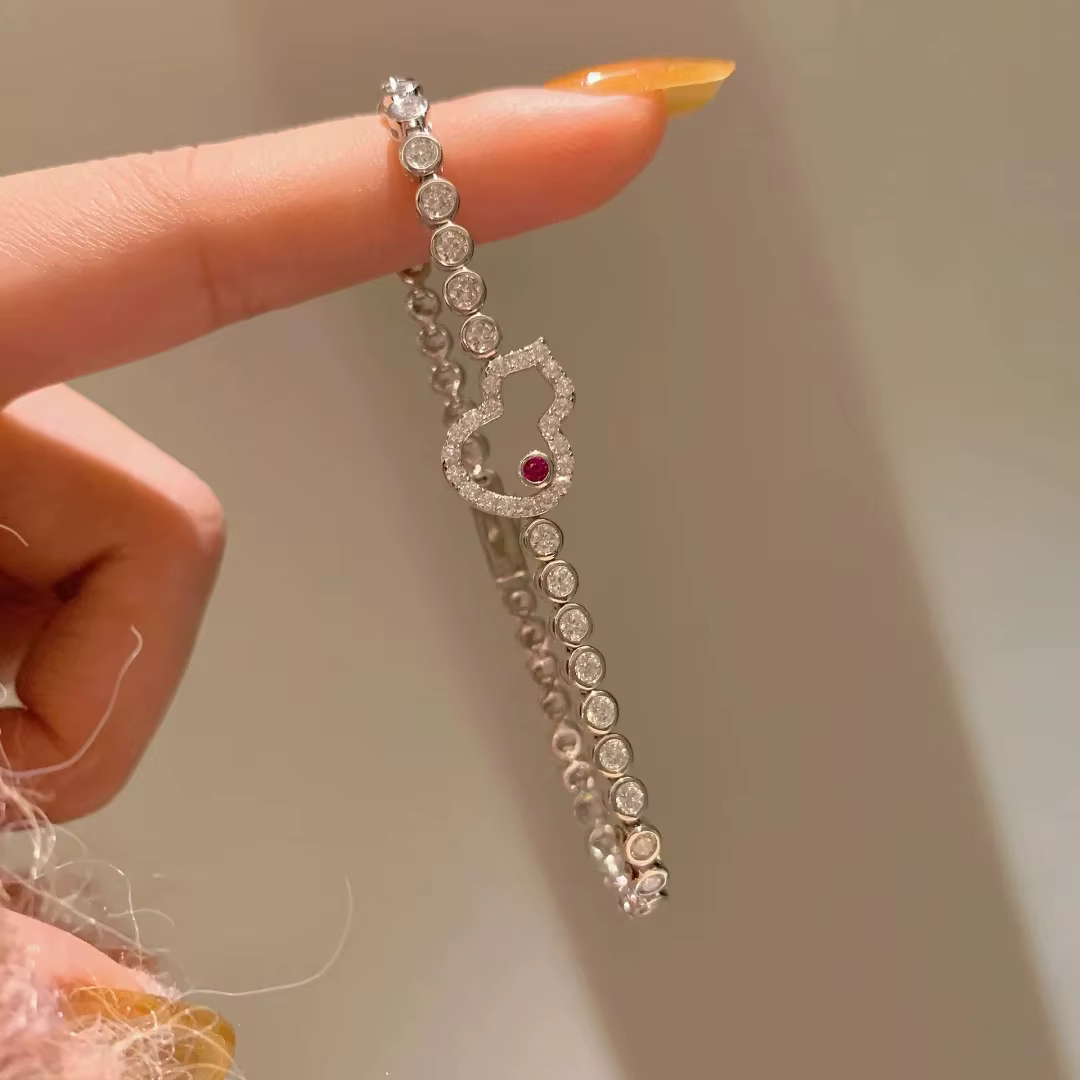 Foyimagination-Bracelets incrustés de gourde pour femme
