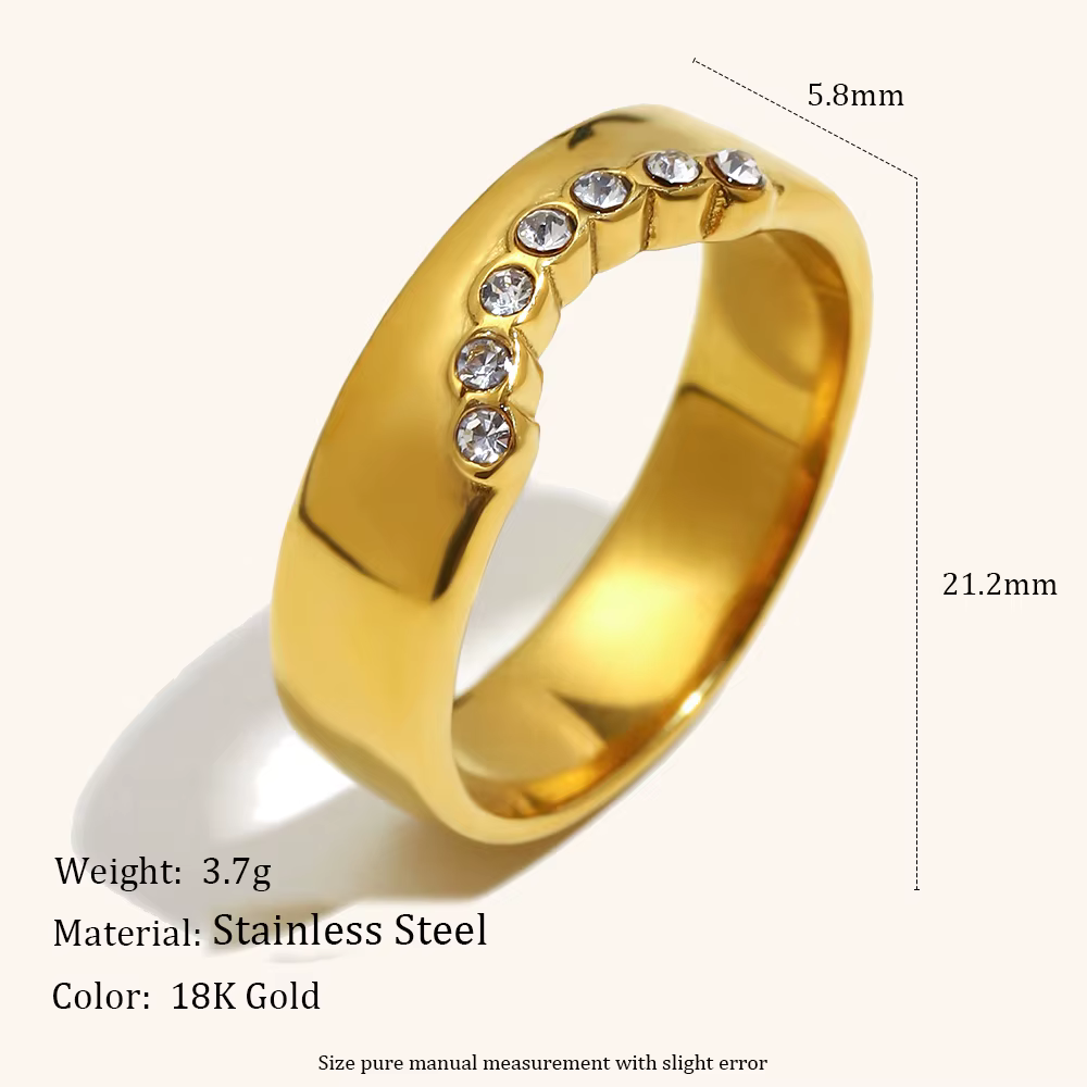 La. Muses – Double anneau ovale en Zircon pour femmes