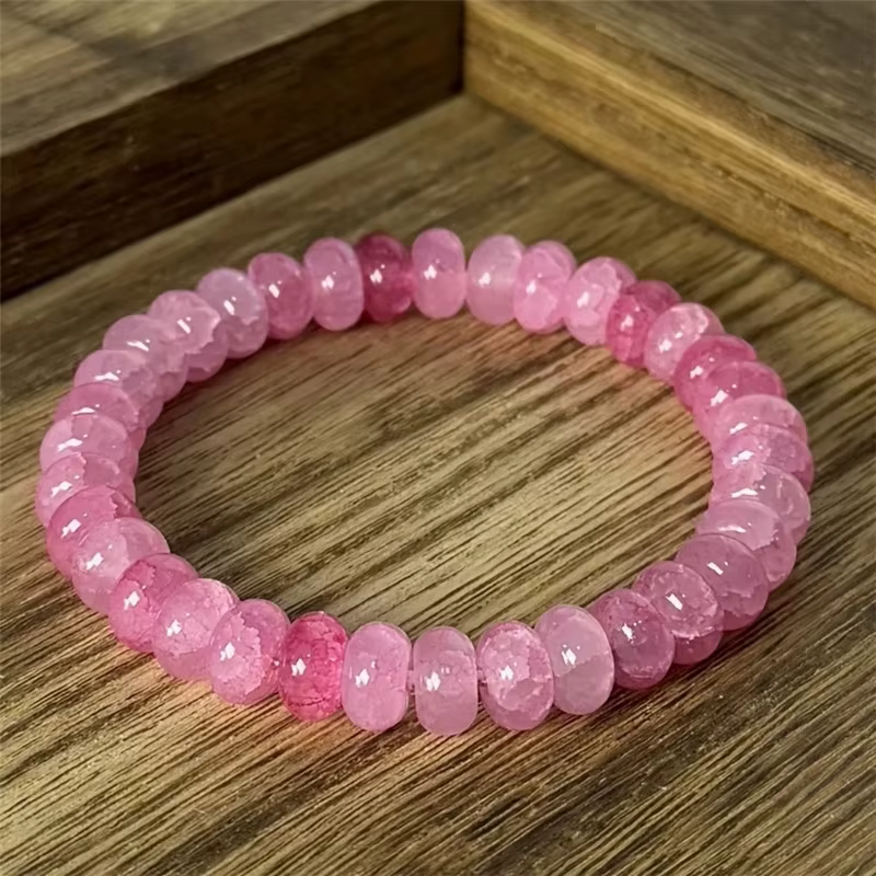 Bracelet anti-anxiété élégant en Agate rose