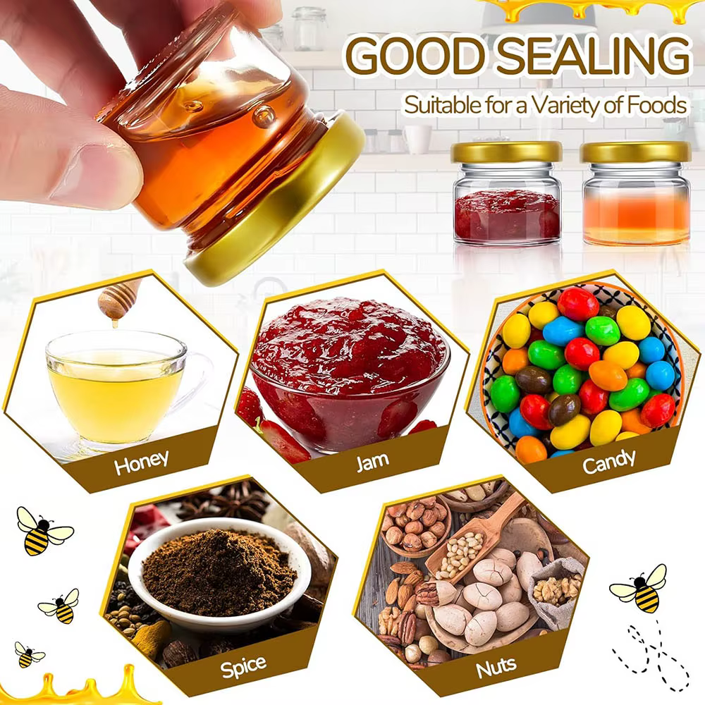 Pot de miel personnalisé pour cadeau d'invité de 1oz